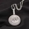 A-Z nom personnalisé lettres or colliers hommes mode Hip Hop bijoux glacé rotation lettre pendentif collier