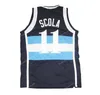 Custom Luis Scola #4 Topper Team Argentina Basketball Jersey Ed Size S-4xl Any Name and Number Jerseys