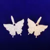 Dierlijke vlinder hanger ketting goud kleur kubieke zirkoon heren hiphop rock sieraden x0707