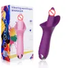 AA Designer Sex Toys Vibromasseur de langue unisexe à 10 vitesses pour femme Masseur vibrant Rechargeable Vagin Stimulateur de clitoris point G pour masturbation féminine Jouets sexuels