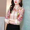Women's Blouses & Shirts Blusas Mujer De Moda 2021 Spring Digital Printed Plus Size Long Sleeve OL Blusa Elegant Casual Vintage Tops Tees 92