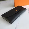 Klassische hochwertige Designer-Geldbörse Wallet Damen-geprägter Schnalle Long Wallets Coin Geldbörsen Schnallen Clip Key-Kartenhalter 207a