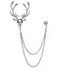 Pins Broches Tassel Pequeño ciervo con joyas de cadena Lapa de lujo Trajes para mujeres Camiseta Botón Broche Accesorios de alfiler Marc22