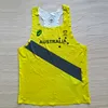 Australie National Team Man Fast Running Net Respirant Gilet Marathon Athlète Professionnel Athlétisme Singlet Personnalisable 220309