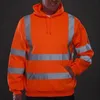 Heren Hoodies Sweatshirts Mens Road Work High Visibility Pullover Sweatshirt met capuchon Hoodie Hoody Reflecterende ritssluiting Tops met Pocket S