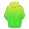 Neon Yeşil Hoody Erkekler / Kadınlar Harajuku Giyim Mağazası Özelleştirme 3D Hoodie Kazak Sokak Renkli Baskı Hip Hop Trend 4XL Y211118