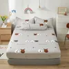 Upzo-Animal Series Polyester monterade ark justerbara ark King Bed Par Cover med Elastic 180 200 No Pudow Case 220217