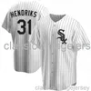 Camisa de beisebol Liam Hendriks nº 31 branca XS-6XL costurada para homens e mulheres, camisa de beisebol juvenil