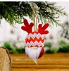 5 PCS/Lot Christmas Tree Hanging Gnomes Ornaments Elk Swedish Handmade Plush Santa Elf Home Decor Holiday Decorations XBJK2111