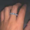 Anello per l'eternità della fascia nuziale in argento sterling 925 per le donne Grande regalo per le donne che amano i gioielli all'ingrosso all'ingrosso