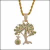 Pendant Necklaces & Pendants Jewelry Hip Hop Gold Sier Color Cubic Zircon Us Dollar Money Tree Necklace For Men Iced Out Bling Gifts Drop De