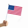 Mini America National Hand Flag 21 * 14 cm US Stars och Stripes Flaggor för Festival Celebration Parade General Val Daj244