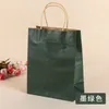 Air Shipping! 10 Colors Blank Shopping Bags Handle Kraft Paper Sacks Multifunction Soft Paper Bag Festival Gift Packaging Bag A12