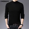COODRONY Men Clothing Autumn Winter Arrivals Pure Color Casual Soft Knitted Thick Warm Turtleneck Sweater Pullover C2001 210918