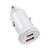 Snel Snel Opladen Type C Pd Autolader 25W 12W Usb C QC3.0 Autoladers Voor Iphone 11 12 13 14 15 Samsung Gps F1