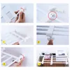 Adjustable Closet Organizer DIY Wardrobe Spacesaving Rack Shoe s Wall Mounted Kitchen Storage Bathroom Shelf Y200429