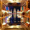 ロマンチックな結婚式の好みのための1室の幅の輝くシルバーミラーカーペットの通路のランナーDHL送料無料