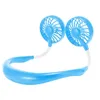 Mini Portable Fan USB Uppladdningsbara halsband Gadgets Lazy Hängande Dubbla kylning Mini Sport 360 grader Roterande för hemmakontor i lådan 2022