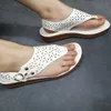 Meotina damskie buty flip flops klina obcasy sandały wycinki dama obuwie żeński sandały przyczynowe lato biały niebieski duży rozmiar 43 210608