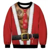 Män kvinnor ful jul tröja 3d rolig utskrift pullover semester crewneck sweatshirts par höst vinter xmas jumpers toppar y0907