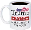 Давайте Go Brankon 350 мл 2022 кружка Trump сделать America Great снова Trump America 2020 отметку чашки чашки воды тумблер