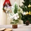 Christmas Decorations Mini Tree For Home Table Artificial Berry Branches Merry Ornaments Year Xmas Z6b4