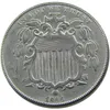 Bouclier en Nickel US 1866 – 1870, copie de cinq Cents, pièce de monnaie décorative, accessoires de décoration pour la maison, 265p