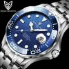 LIGE DESIGN Dive Creative Automatic Mechanical Watch Men Stainless Steel 100Mwaterproof Clock Fashion Business Mens Watches 210527