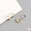 Hoop Huggie GS 925 Sterling Silver Minimalist Pendientes örhängen för mamma dotter kvinnor cirkel örhänge fina smycken födelsedag gi3960721