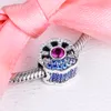 Blue & Pink Fan Charm for Bracelets Girl Charm Beads for women new cheap 2020 Jewellry DIY 925 Sterling Silver Jewellry Q0531