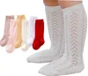 Été enfants trou chaussettes Espagne style filles creux crochet genou chaussettes enfants princesse chaussettes enfants coton respirant jambes A5807