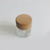 50 ml round clear glass bottle for air freshener reed diffuser wood cap wholesale