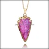Pendant Necklaces & Pendants Jewelry Jg! Colorf Natural Stone Water Drops For Women Jewellery Bijoux Kka6192 Drop Delivery 2021 1Q4Pc
