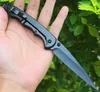 1 stks Topkwaliteit 7016 Survival Folding Mes 5Cr13Mov Zwart / Satijn Blade Staal Handvat Outdoor EDC Pocket Tactische Messen met Detailhandel