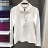 2021 디자이너 브랜드 여성을위한 악어 폴로 셔츠 2XL 긴 소매 옷깃 여성 비즈니스 tshirt 높은 품질