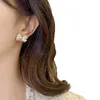 Pendientes coreanos de perlas de cristal con lazo para mujer, aretes exquisitos con forma de mariposa pequeña, accesorios bonitos, Oorbellen 2021