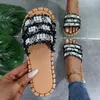 Сандалии модные женские летние ткань скользкий жемчужный пляж открытые пальцы дышащие тапочки Rome Shoes Sandalias de Mujer Verano 2022