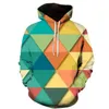 Våren 3d geometriska mönster hoodies män print oregelbundet mönster mode sweatshirt hit color block hoodie casual hoody kläder
