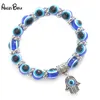 Moda sorte charme pulseiras para mulheres retro devil039s olho pulseiras azul grego turco diabo mau olhos pulseira jóias feminino gi7411057