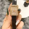 Popular Casual Top Brand quartz wrist Watch for Women Girl Crystal Rectangle style metal steel band Watches CHA43274u