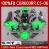 Carene OEM per HONDA CBR600F5 CBR 600 RR F5 CC 2005 2006 Corpo 72No.145 verde lucido CBR 600F5 600CC 600RR 05-06 CBR-600 CBR600 RR CBR600RR 05 06 Stampo ad iniezione Carrozzeria