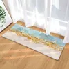 Tapis d'entrée moderne antidérapant absorbant l'eau tapis de cuisine texture de marbre flanelle impression salle de bain tapis de sol tapis décor à la maison 211109