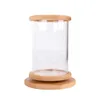 1PCS Mini Glass Bamboo Base Tank Obracanie dekoracji Ryba Miska Ekologiczna butelka akcesoria Akwarium220f