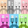 1m 2m 3m Alloy fabric charger cables micro Type C cable for samsung galaxy s4 s6 s7 note 2 4 mp3