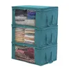 Non woven dustproof bag folding storage Boxes wardrobe clothing box organizing bags With window RRE12884