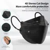 Stock !!! Adulto preto peixe descartável máscara 4ply orelha laço reutilizável capa cover tela 3d boca máscaras tampa mascarilla dhl rápido