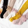 Leggings Tights Solid Color for Girls Bowknot Cotton Pantyhose Baby Stockings Sticked Elastic Toddler Kids9436882