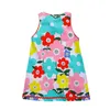 Springende meter dieren print mode mouwloze meisjes feestjurken aniaml selling kids jurk jurk 210529