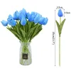 Tulipa Flor Artificial Toque Real Buquê Artificial Flor Falsa para Decoração de Casamento Flores Decoração de Casa Garen