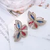 Earrings & Necklace Luxury Butterfly Jewelry Sets Bangles Ring Micro-inlaid Zircon Multicolor Elegant Women Wedding Trend Gifts